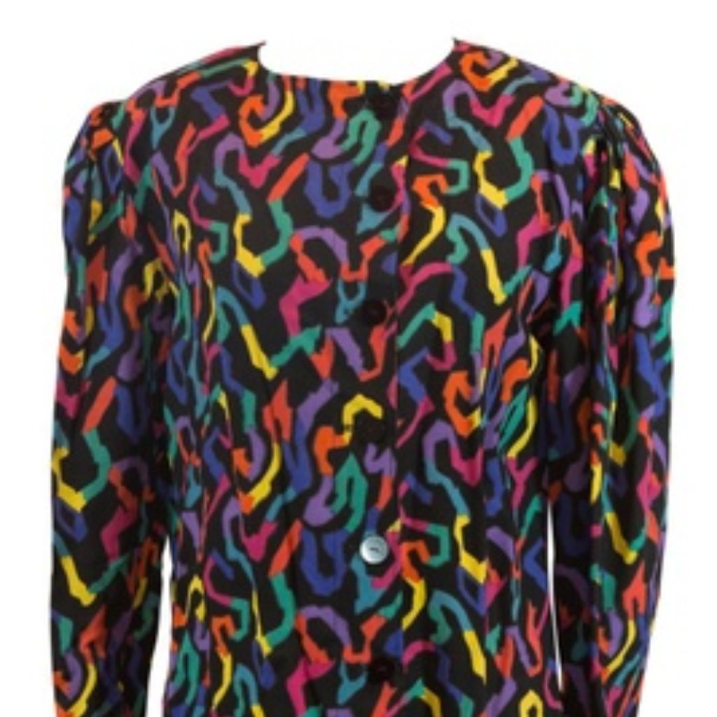 Vintage Multicolor Patterned Jacket